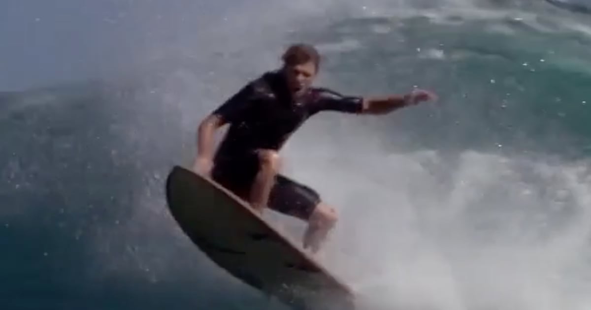 Who is JOB S3 E1 Soft top surfing at Jaws surf video