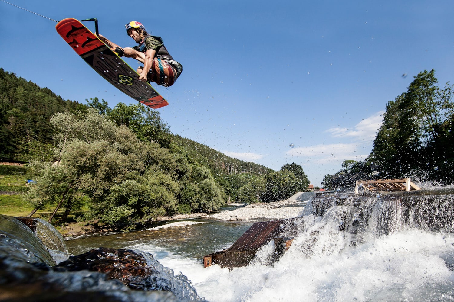 Wakeboard no pico mais alto da Áustria