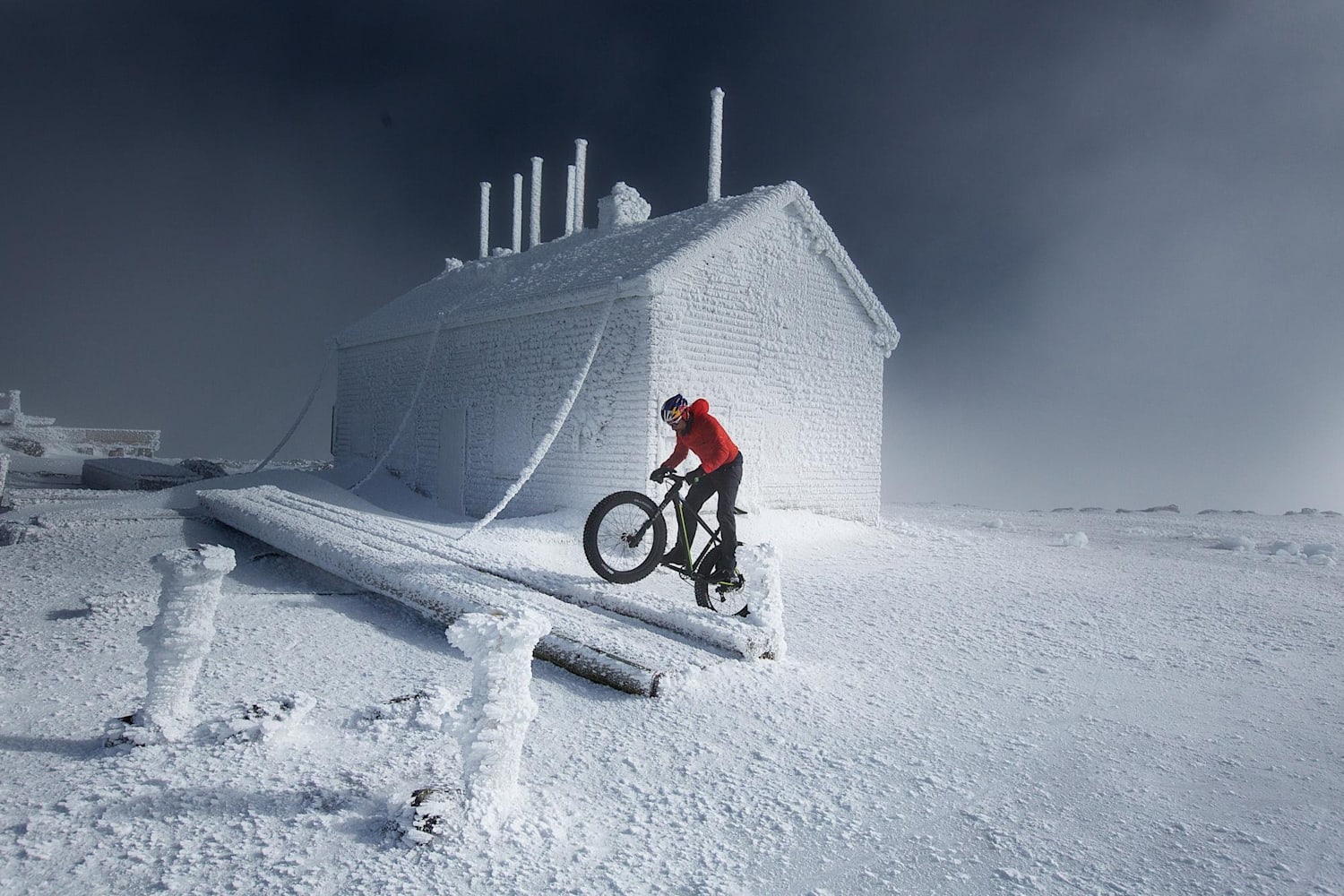 Mt Washington Winter Tim Johnson's ascent by bike