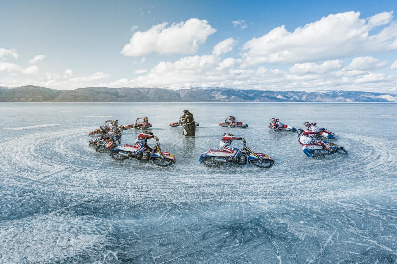 Ice Speedway On Frozen Lake Baikal Ice Speedway On Frozen Lake Baikal