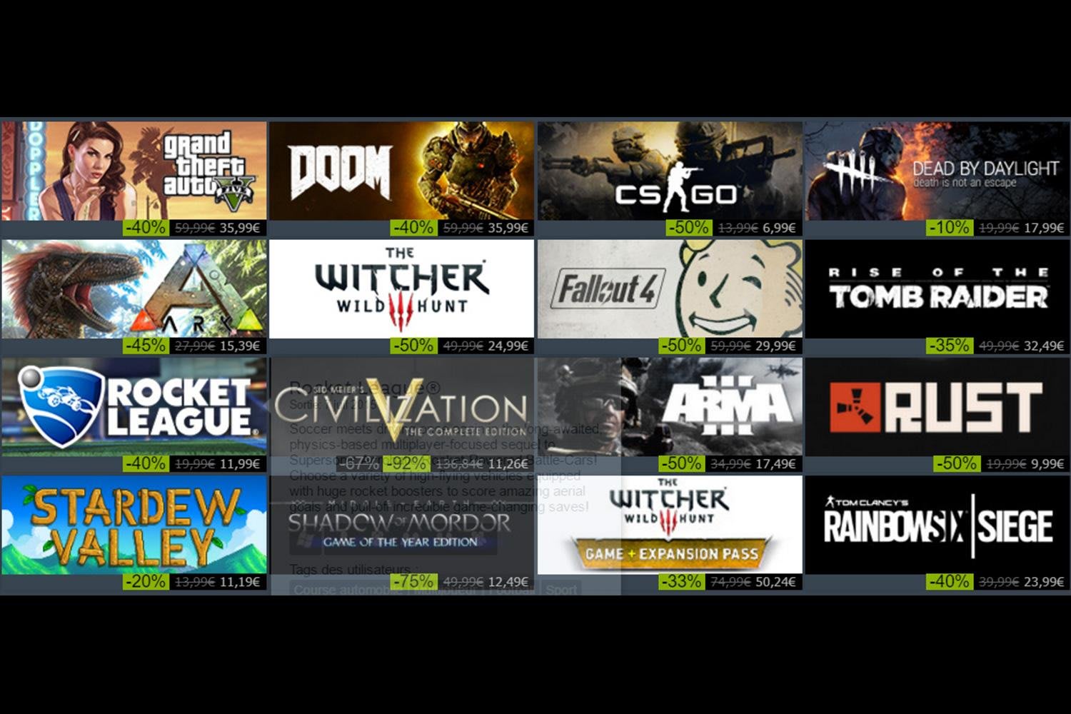 Soldes Steam Top 10 des 10 jeux vidéo à ne pas manquer