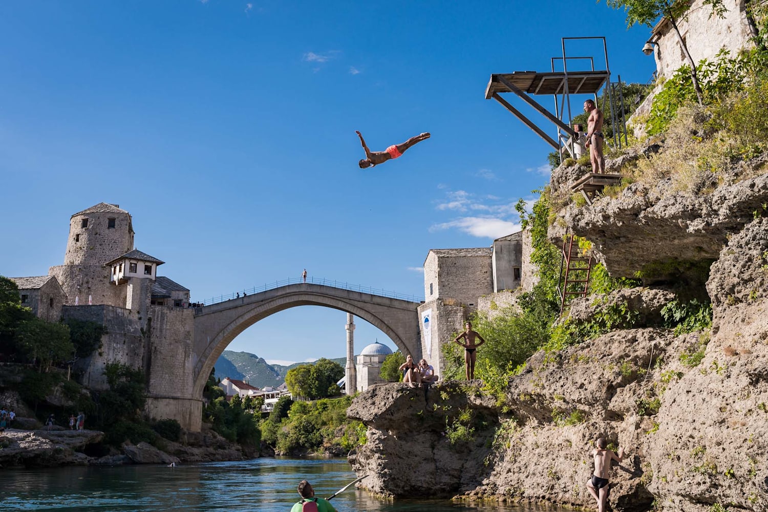 Red Bull Cliff Diving Training future stars in Mostar