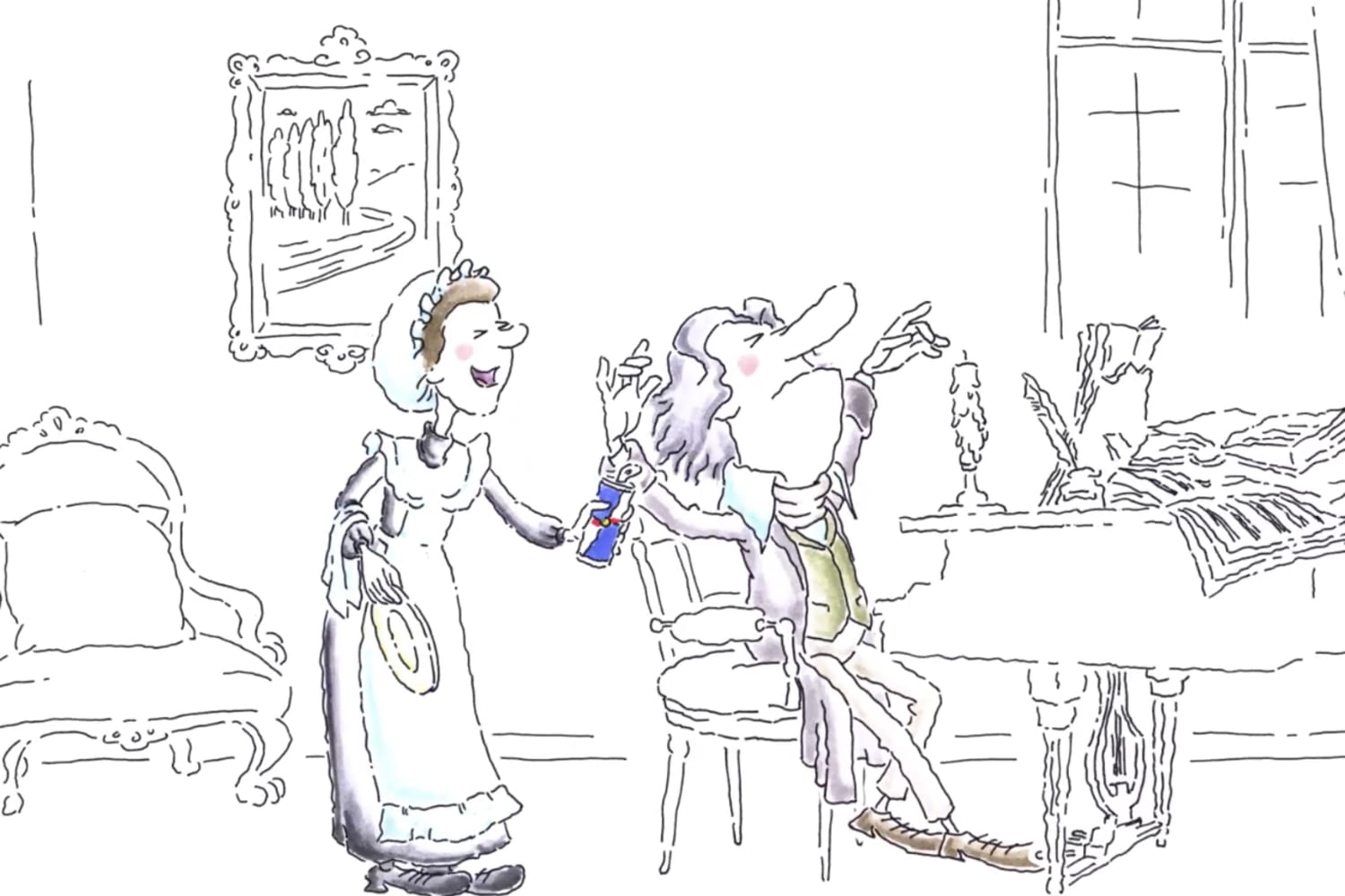 red bull verleiht beethoven flugel cartoon