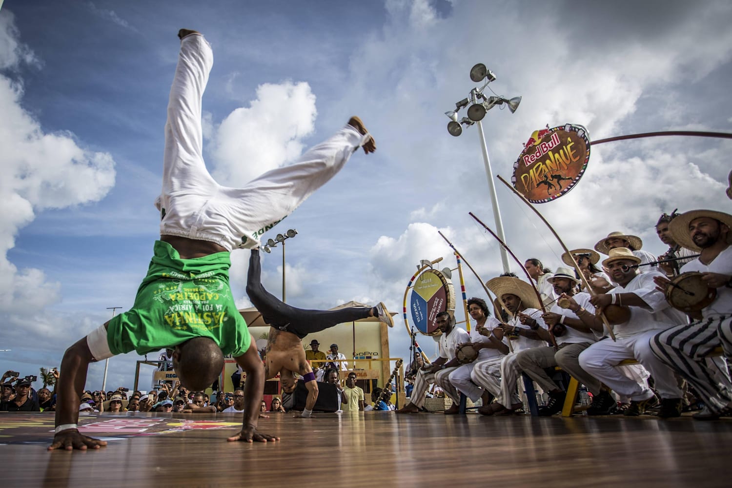Danny welbeck and daniel sturridge show off capoeira skills in brazilian favela