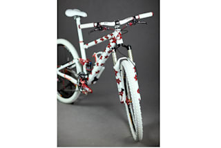 white painted bicycle
