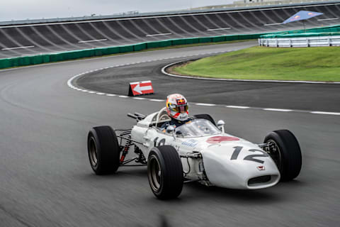 Max Verstappen Drives Iconic Honda Formula One Car