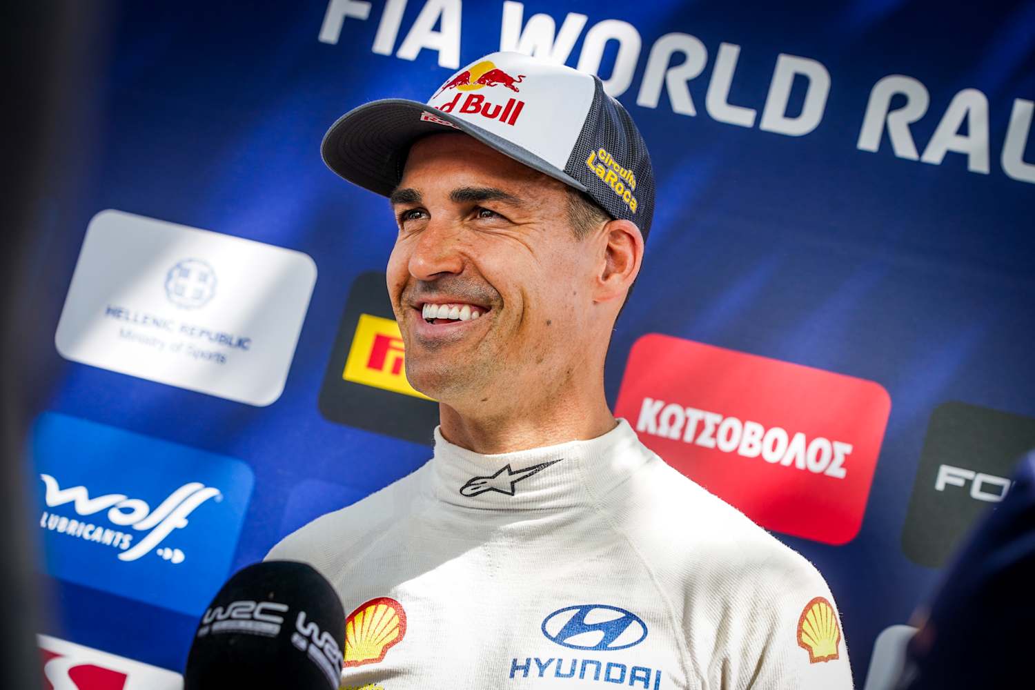 Dani Sordo at a 2026 rally press conference