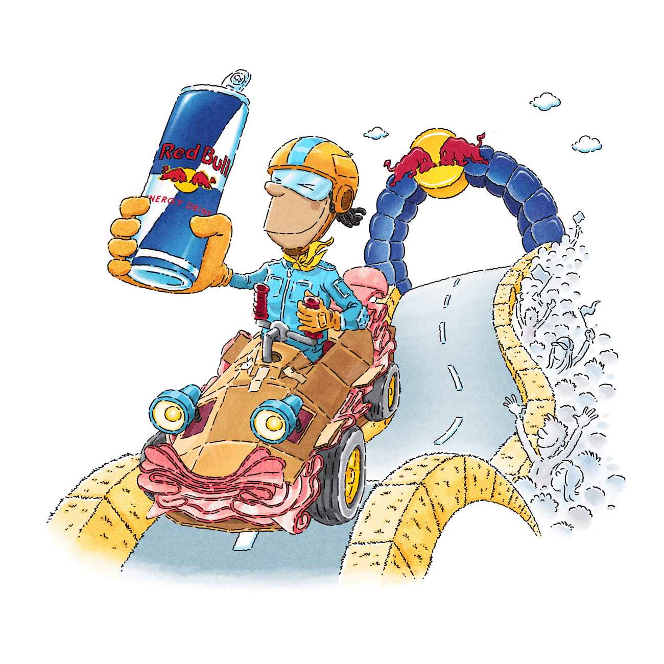 Versão animada do header do projeto Red Bull Ladeira Abaixo 