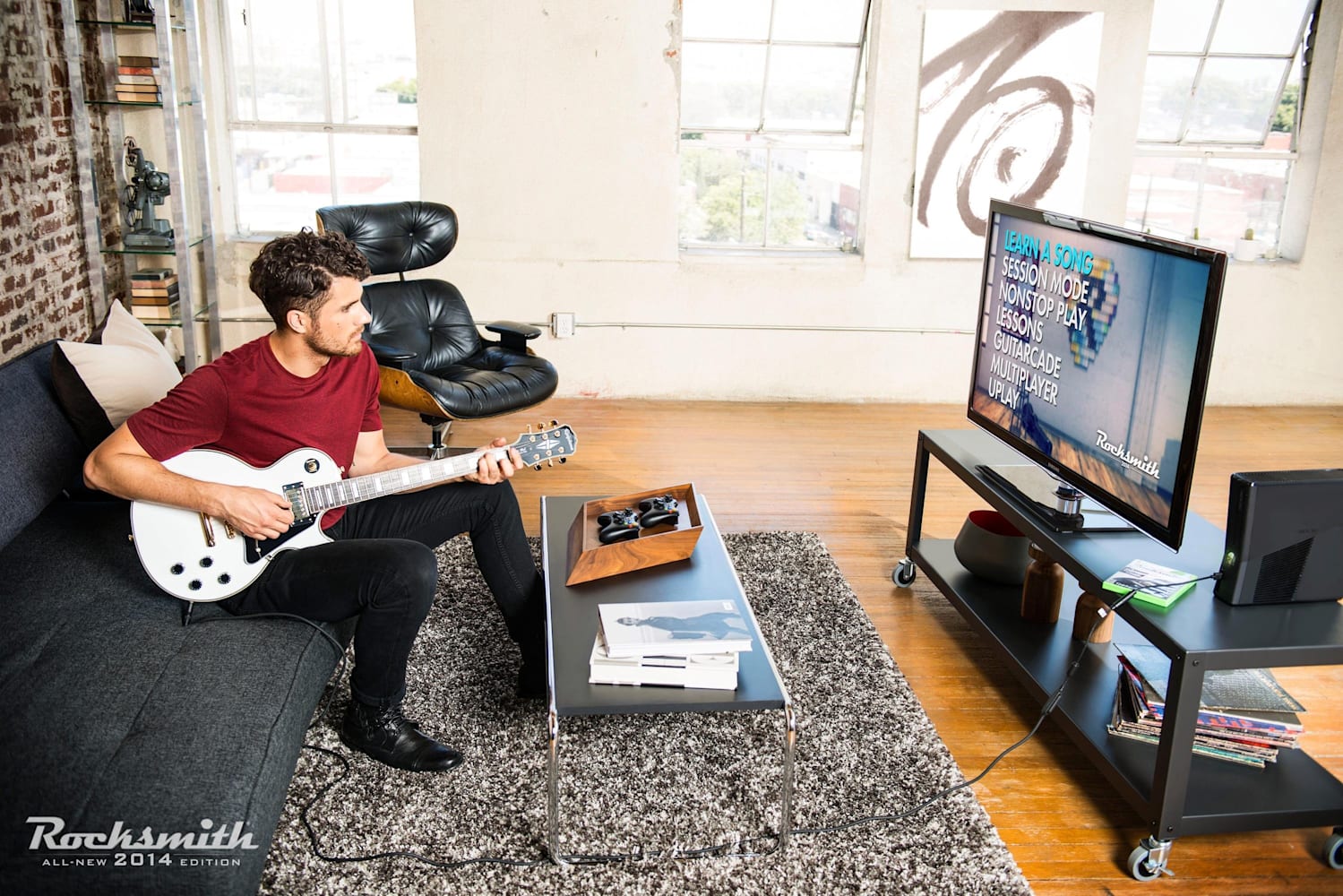 Playing Guitar Hero