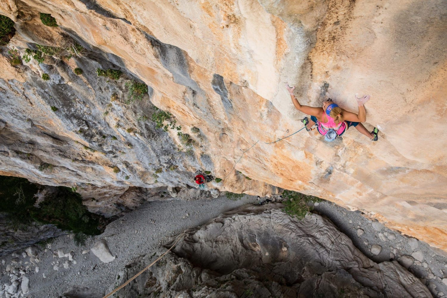 Sasha Digiulian Rock Climbing In Sardinia Italy