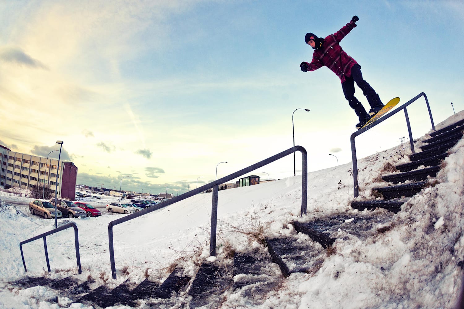 diamant Uitmaken jeugd Street snowboarder Benny Urban's Canada video