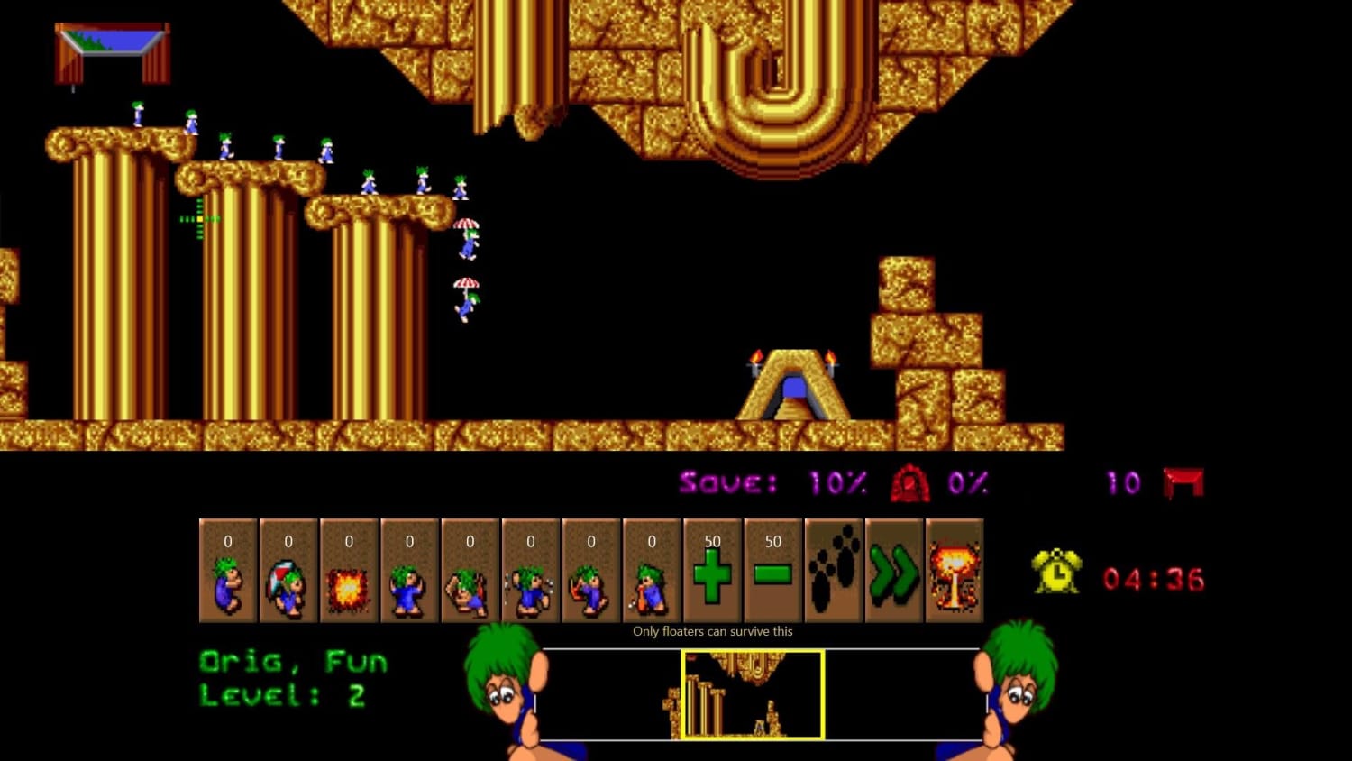 The sprites clearly do not look like actual lemmings': the inside