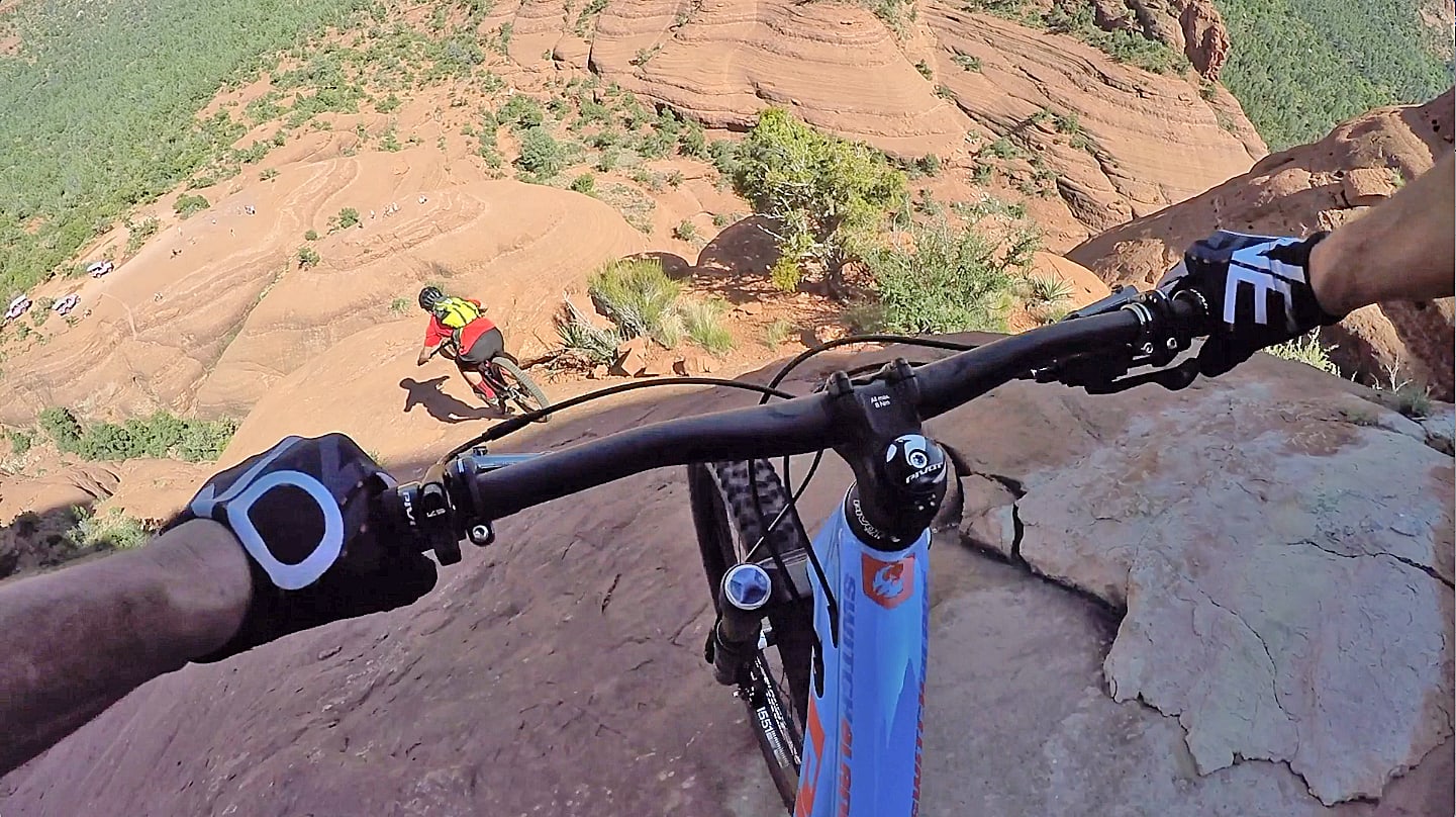 See GPS Tracking Drone Chase Mountain Bikers