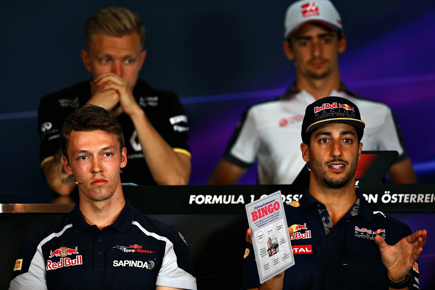 F1 press conferences Play F1 Bingo Red Bull