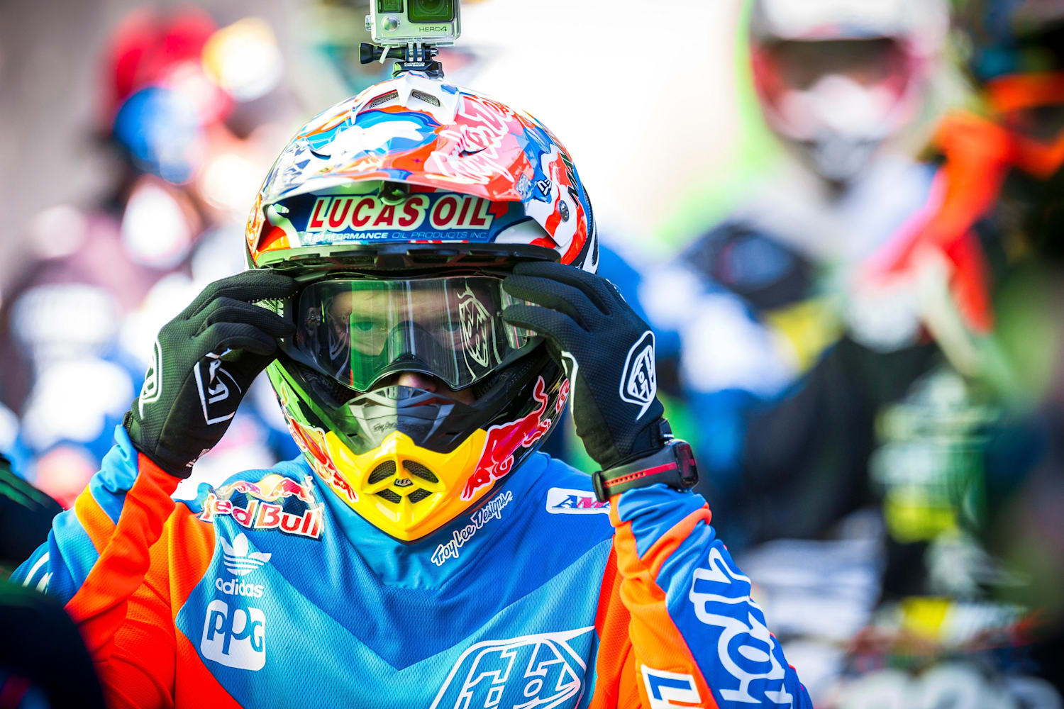 Troy lee designs cheap red bull helmet