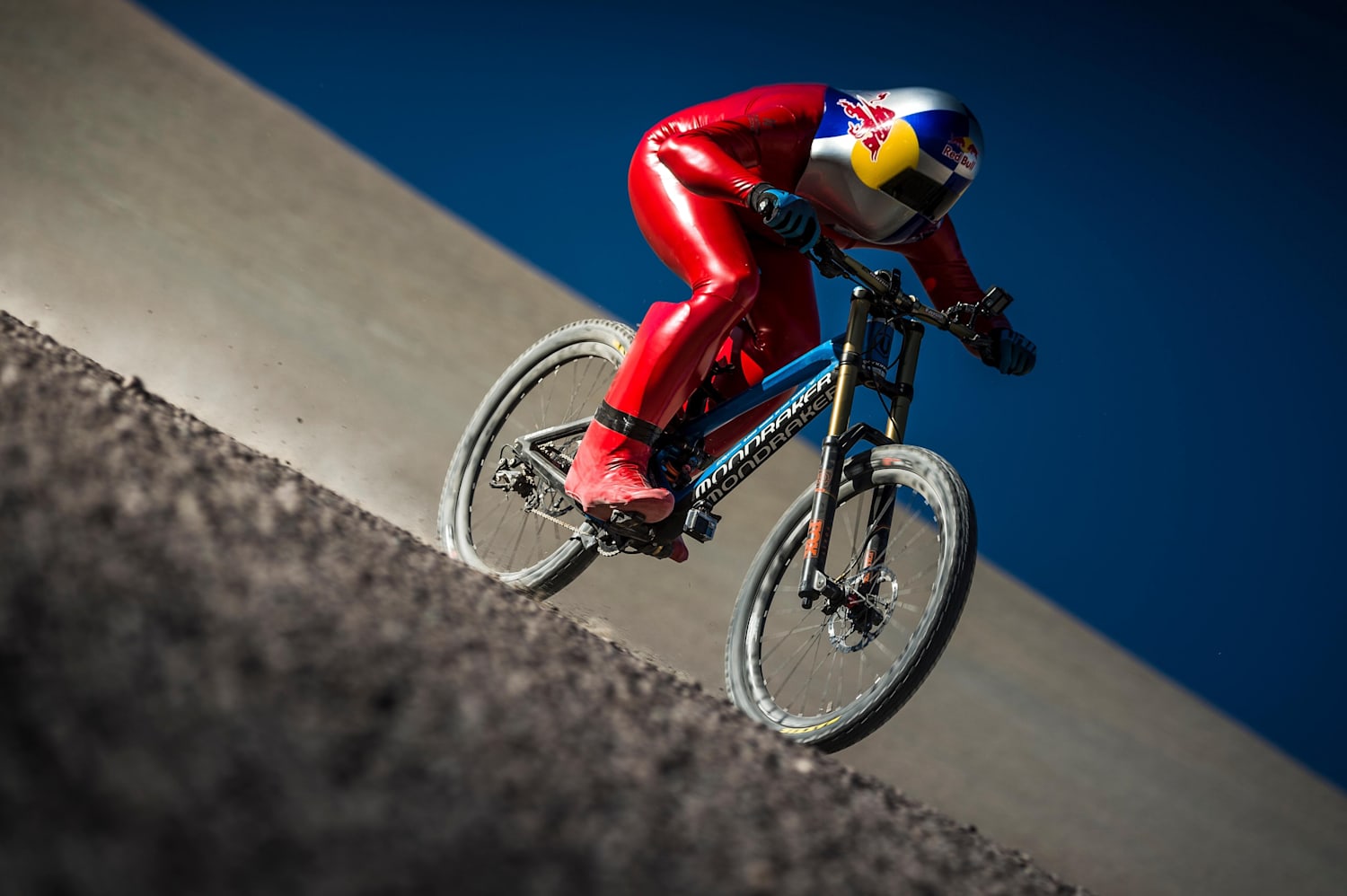 man on mountain bike