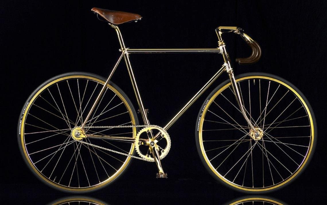 gold bike rims