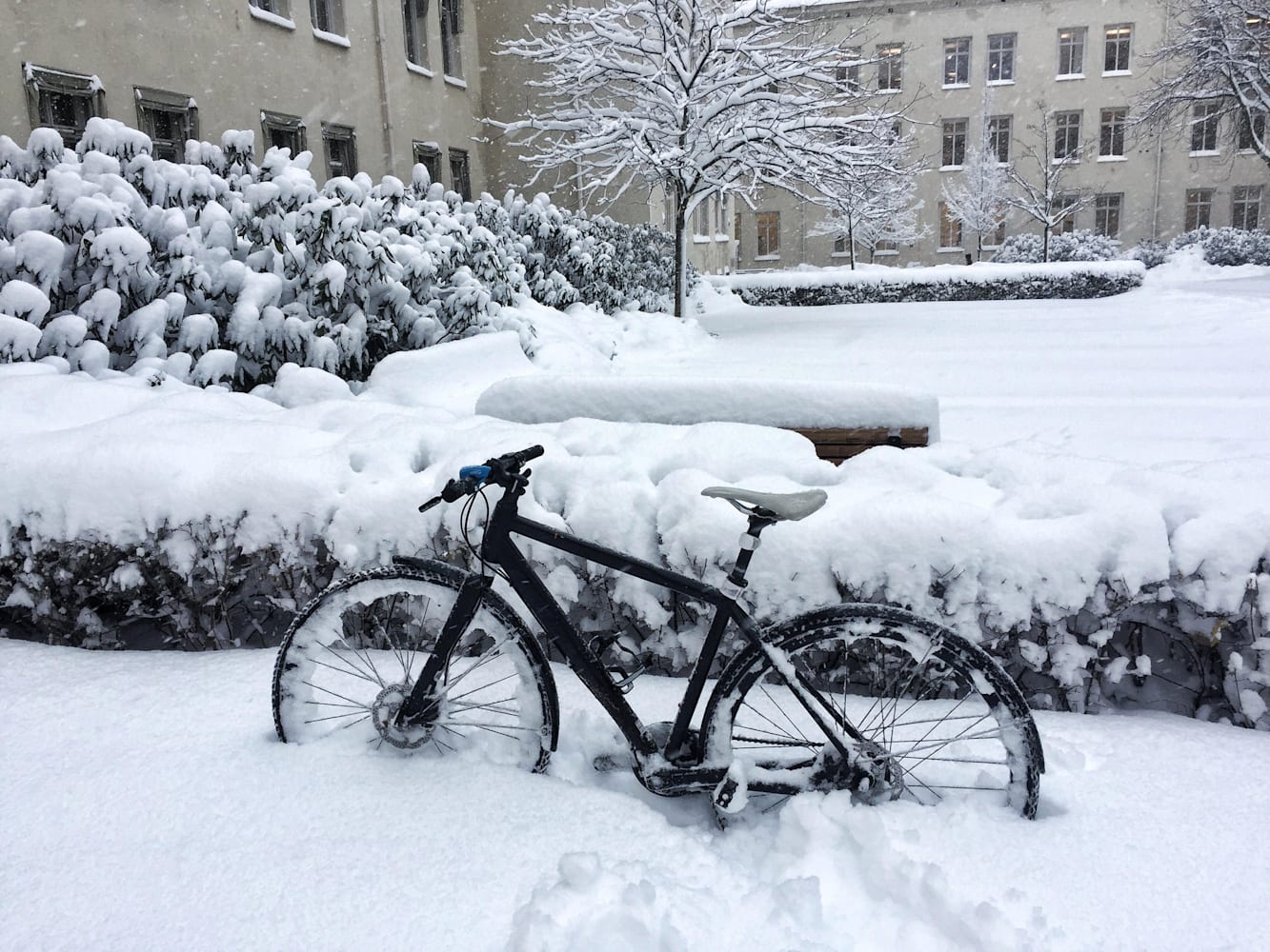Commuting in winter store
