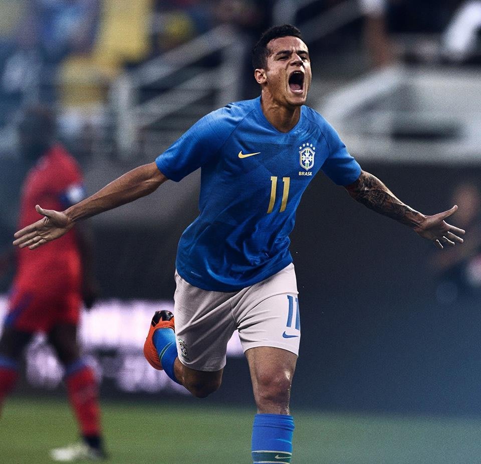 Camisa Brasil Copa do Mundo 2018 Azul Camisola Seleção Brasileira