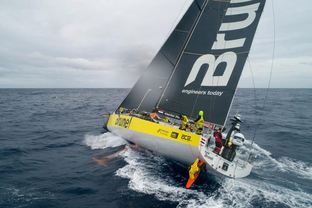 Volvo ocean race drone catch 2025