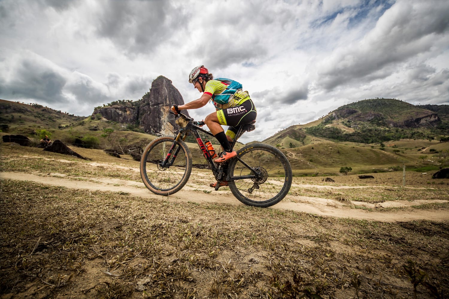 mountain bike on the road