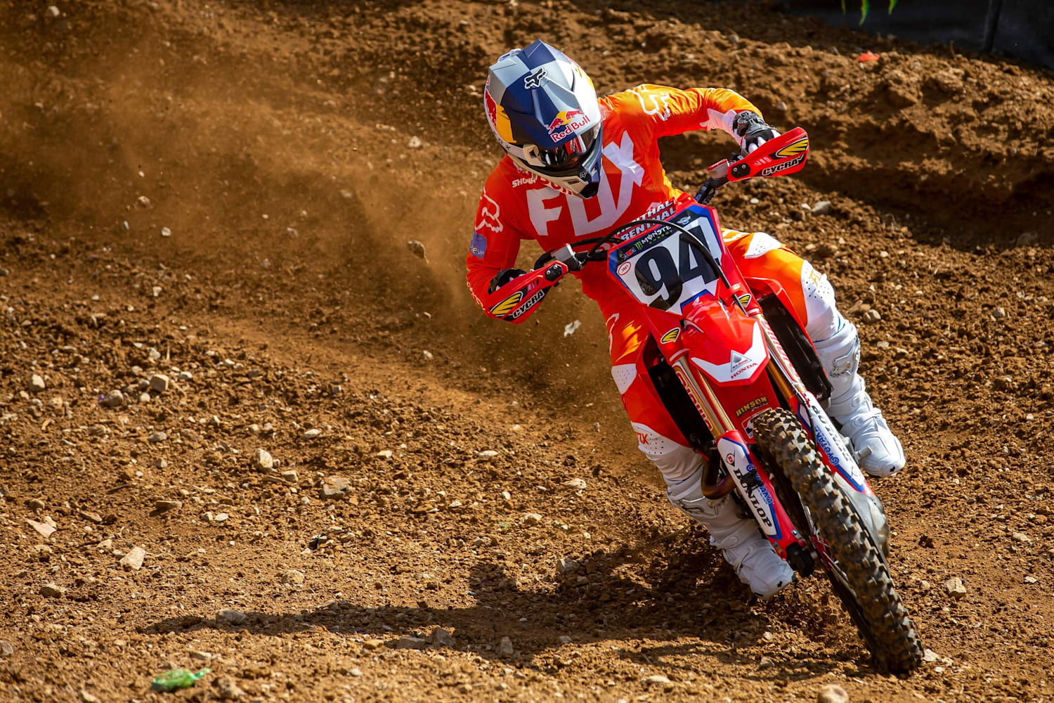 red and white dirt bike gear