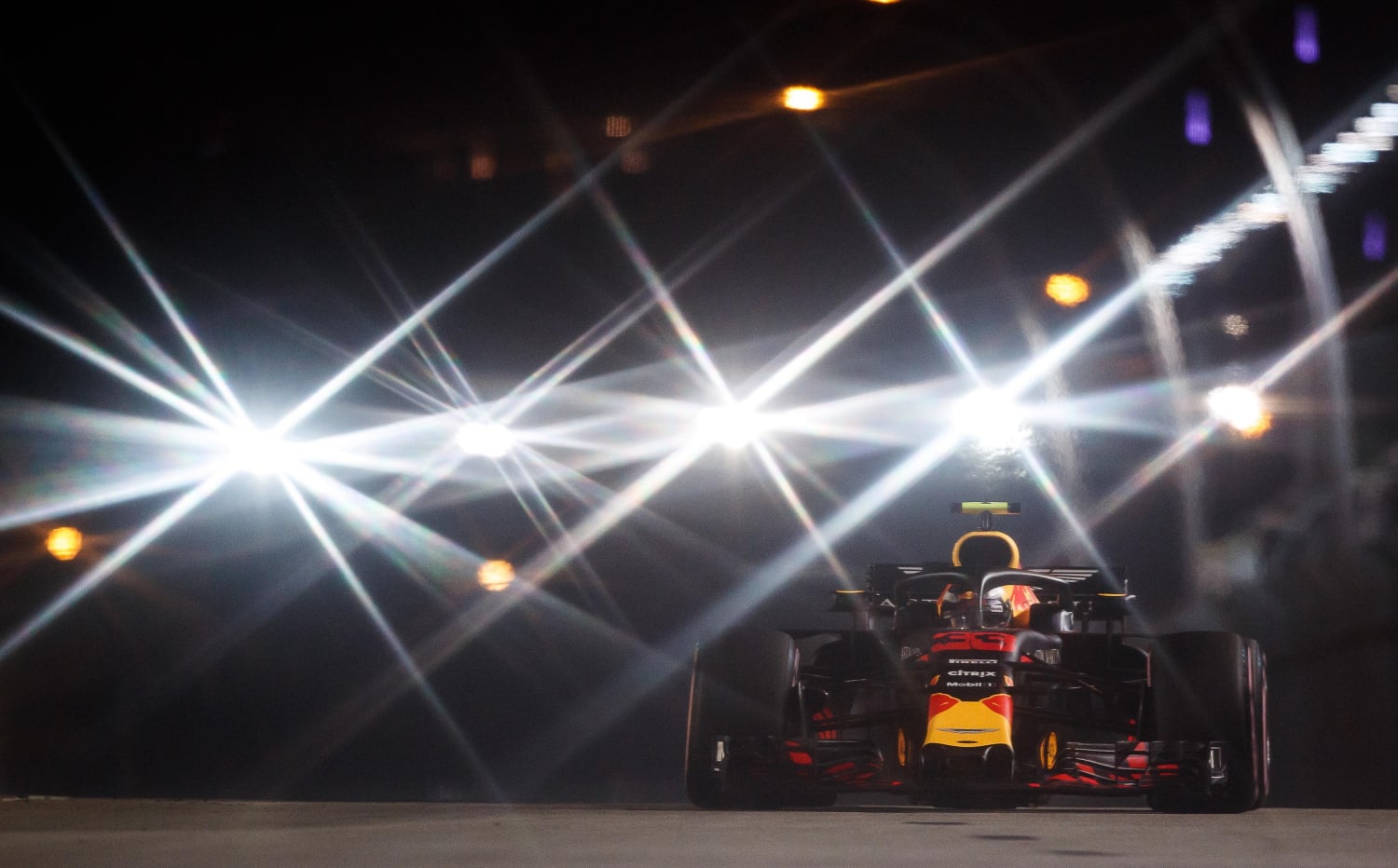 Max Verstappen lors du Grand Prix de Singapour 2018.