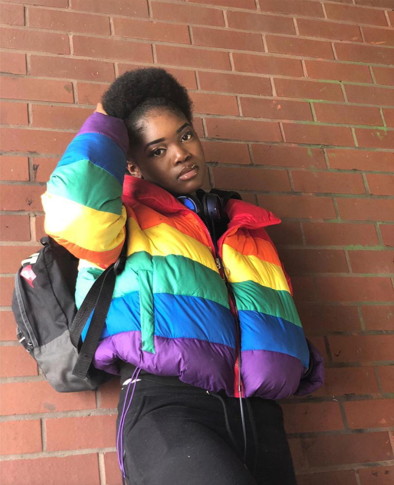 Primark rainbow puffer jacket discount