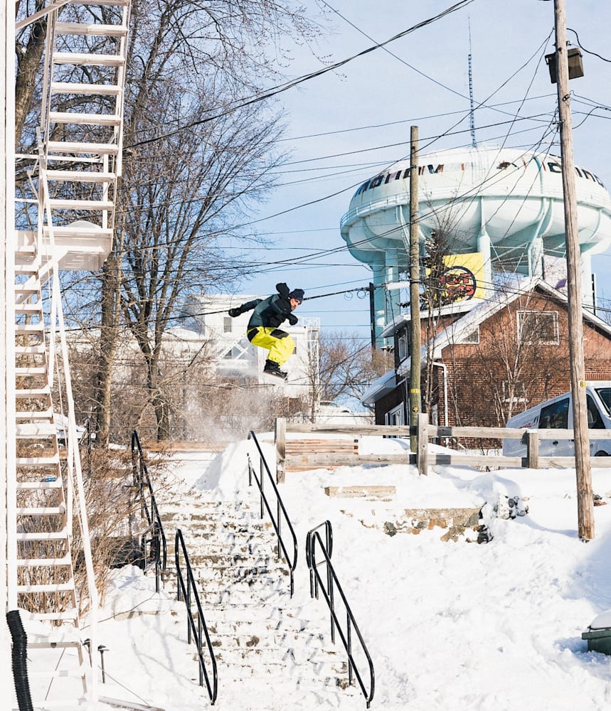 urban snowboarding bungee