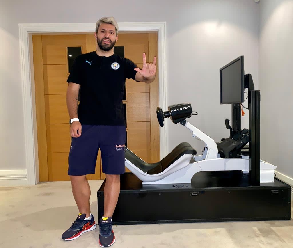 Man City Star Sergio Aguero Joins Alex For Spanish Gp