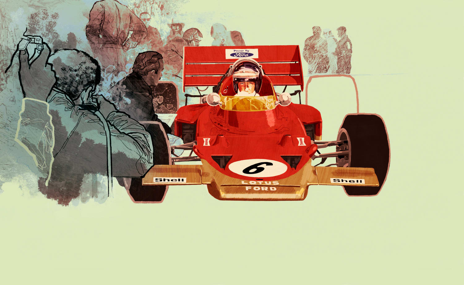 Jochen Rindt  alte original Formel 1 Postkarte 70er Jahre