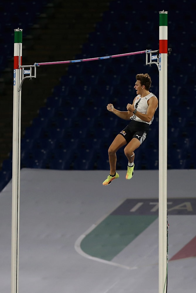 Sweden's Armand Duplantis sets new pole vault world record