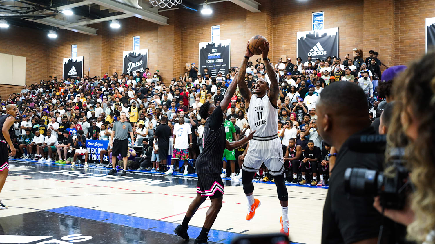 LeBron James, DeMar DeRozan Cover Adidas Logo on Drew League Jerseys