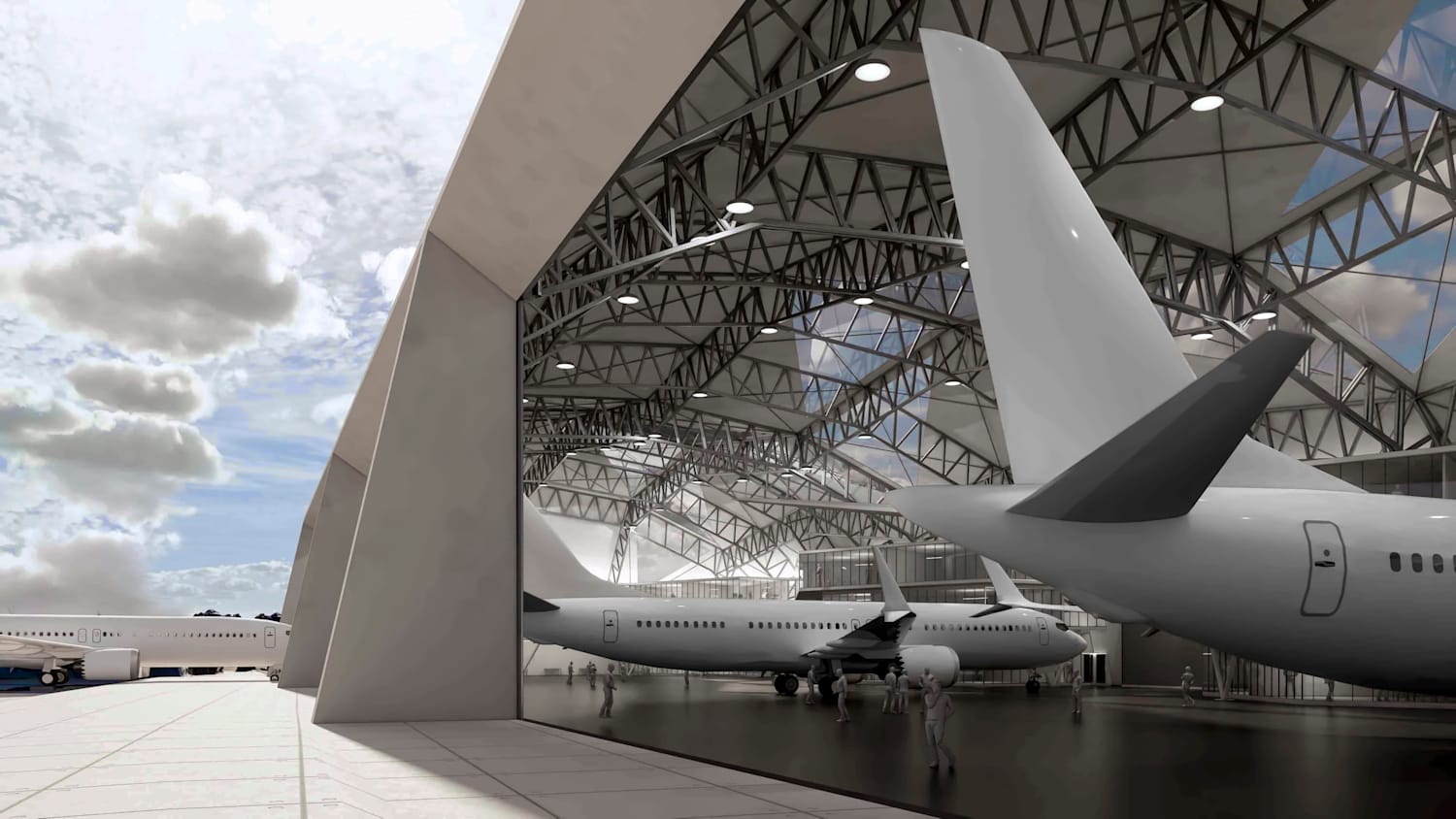 Airbus : un entrepôt pour la construction d'avions 