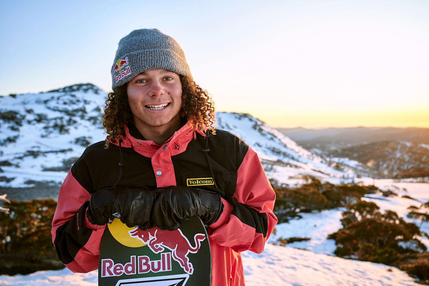 Red bull beanie snowboarding top