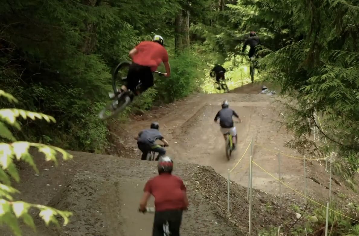 Brandon Semenuk rips up the jump Line at Coastal Gravity Park