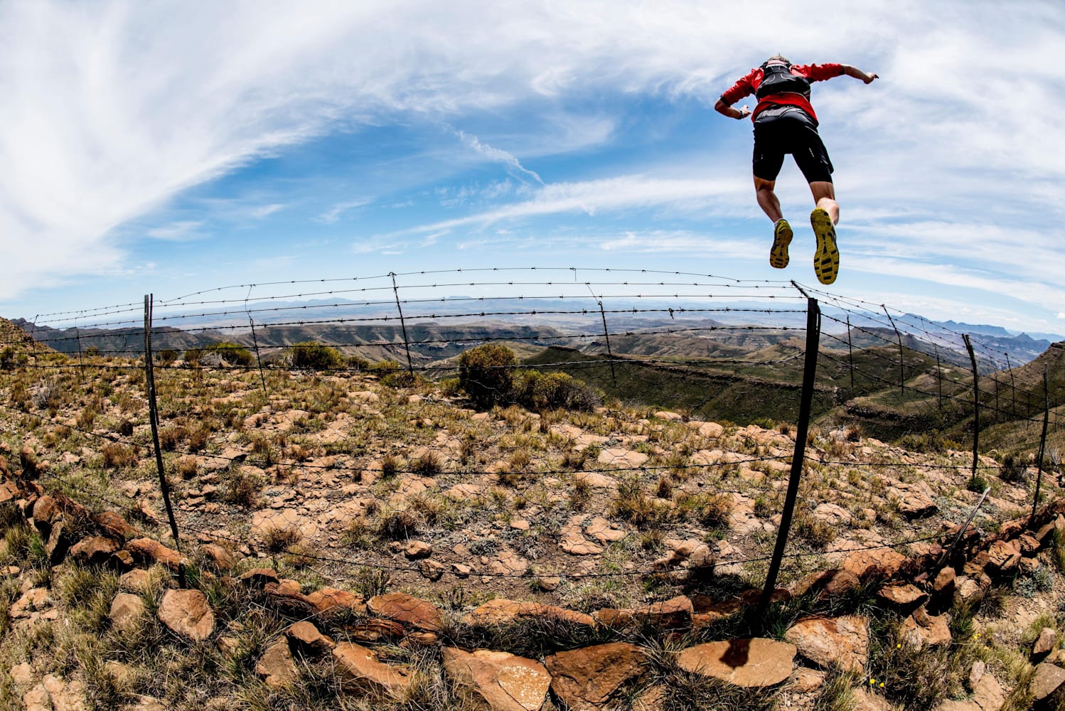 AdventureShot over a fence in no man s land