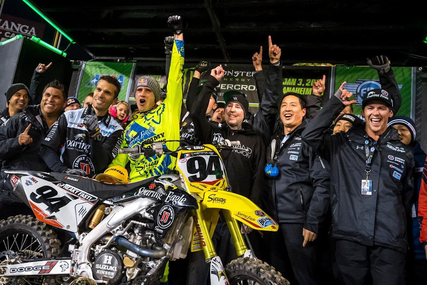 Ken Roczen Wins 2015 Anaheim AMA Supercross