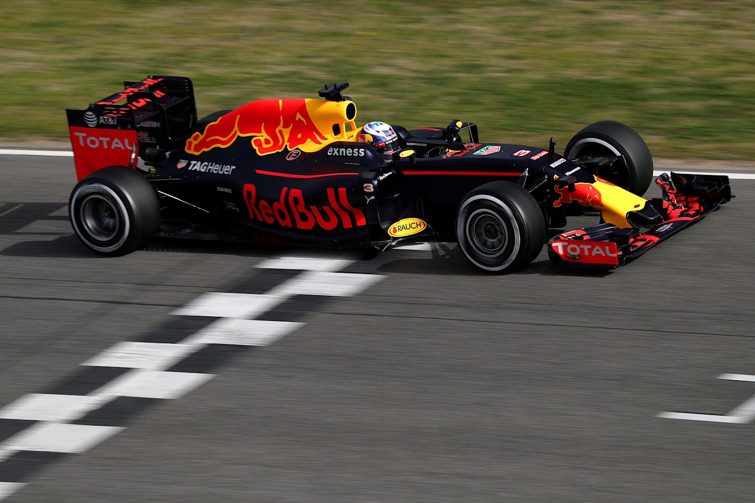The Red Bull RB12 in action in Barcelona