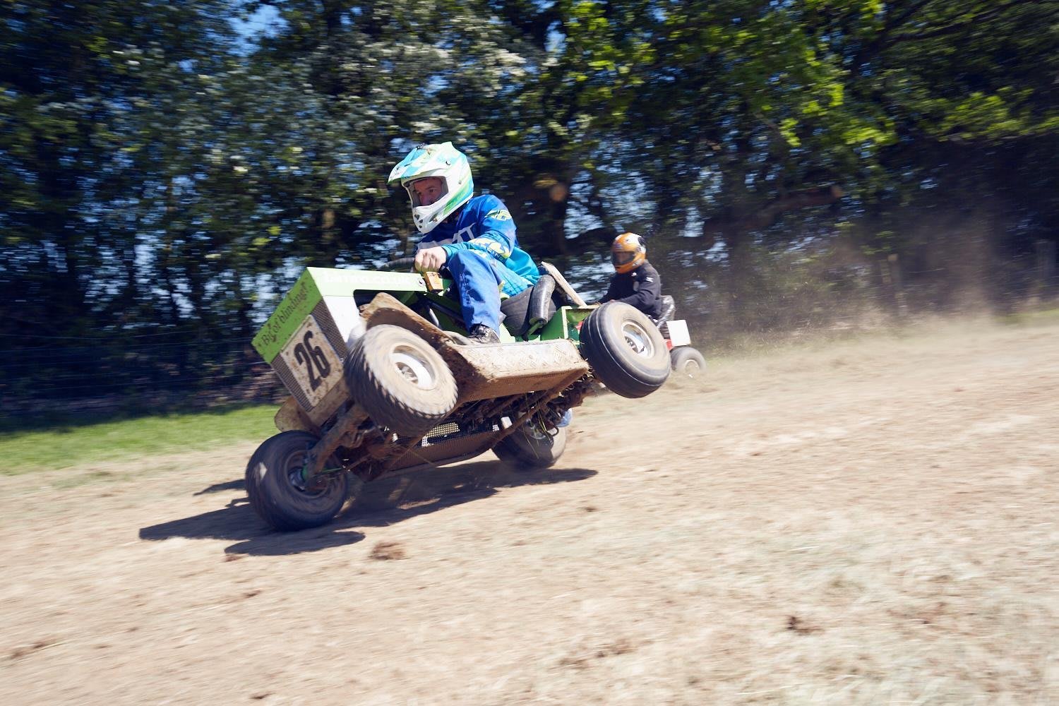 Lawn tractor racing best sale