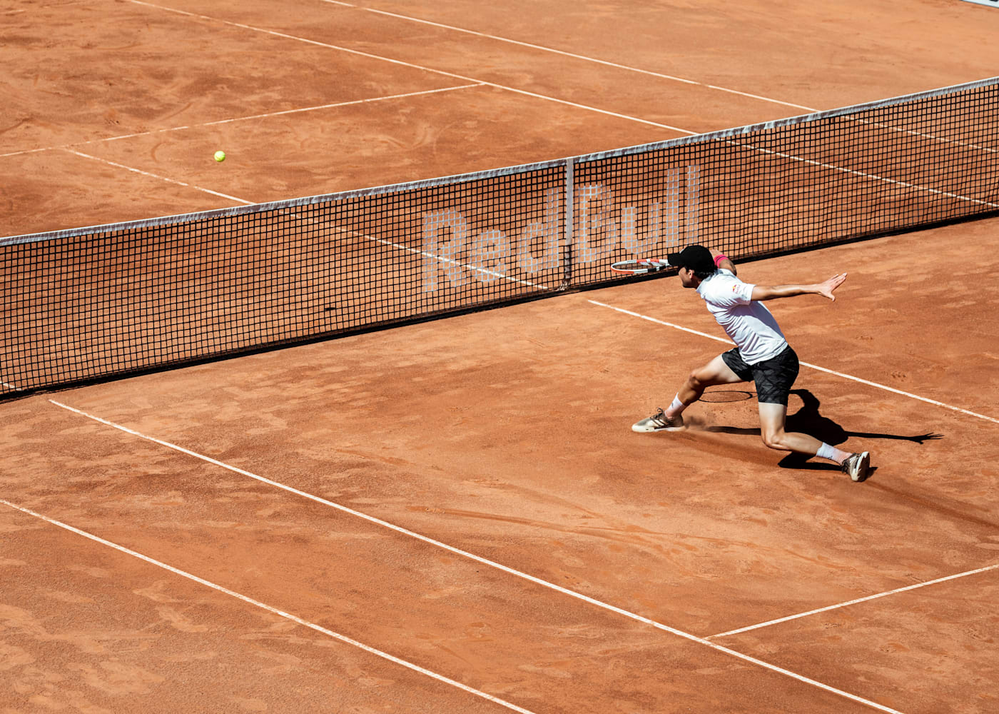 Clay shoes on hard court top