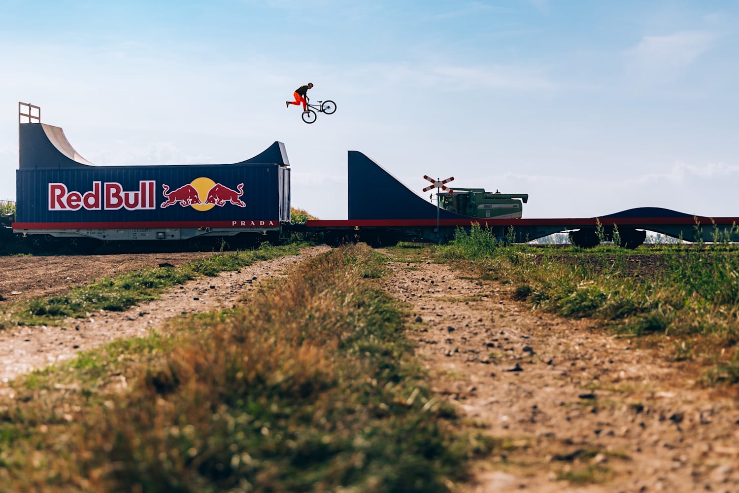 Red Bull Bike Express: Dawid Godziek slopestyle on a train