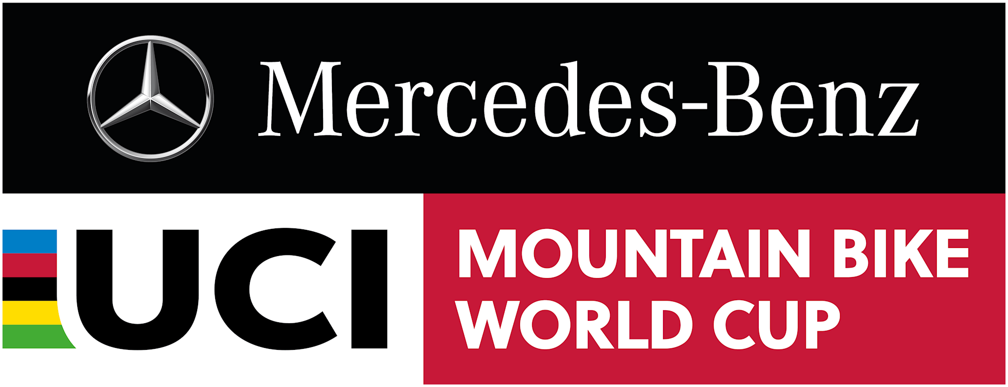 The logo for the Mercedes-Benz UCI Mountain Bike World Cup.