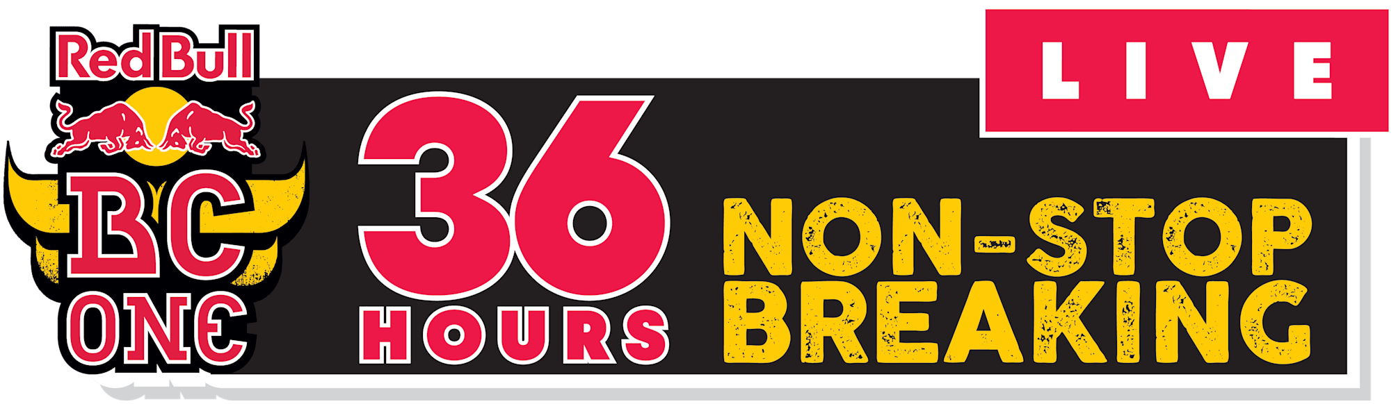 Image of the logo for Red Bull BC One's 36 hours of non-stop breaking.