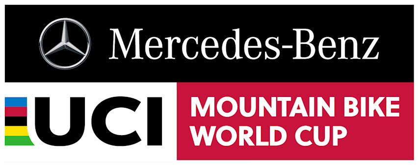 An image of the Mercedes-Benz UCI MTB World Cup logo.