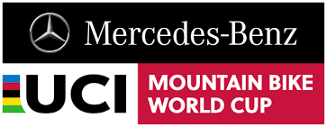 Le logo de la Coupe du Monde de VTT UCI Mercedes-Benz.