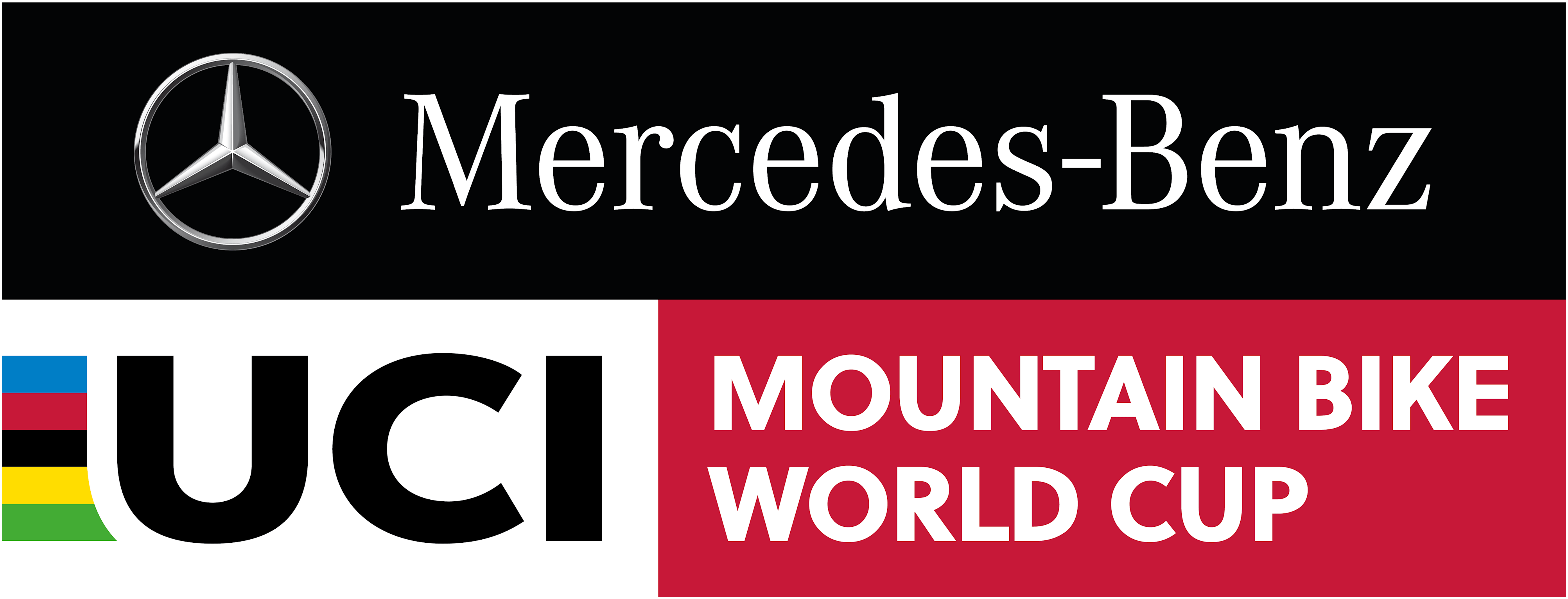 The logo for the Mercedes-Benz UCI Mountain Bike World Cup.
