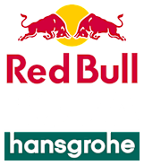 Red Bull - BORA - hansgrohe logo.