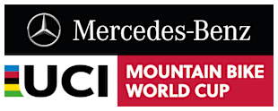 The logo for the Mercedes-Benz UCI Mountain Bike World Cup.