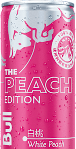 Red Bull White Peach Edition Sugarfree half can